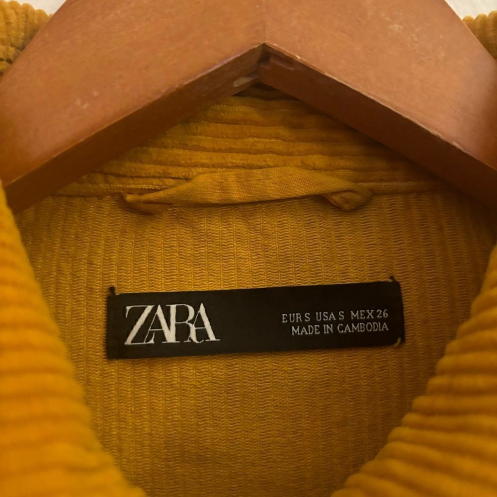 Zara Women’s Mustard Yellow Corduroy Oversized Ra… - image 8